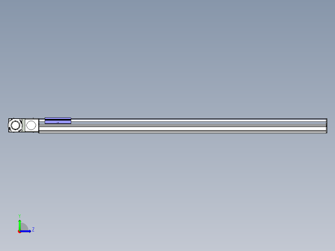 同步带滑台-半封闭B17H-L50-S1500-R-P75-D3左视图