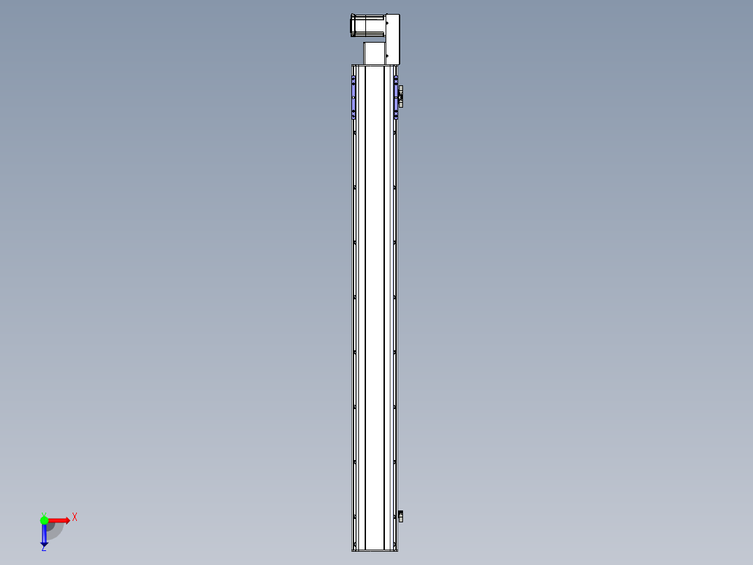 同步带滑台-半封闭B17H-L50-S1500-R-P75-D3俯视图