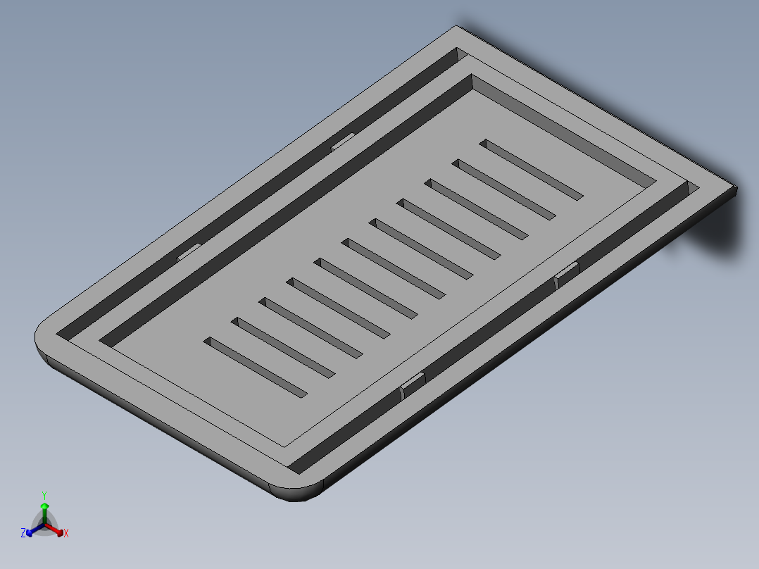 智能家居空气净化装置正等轴测图
