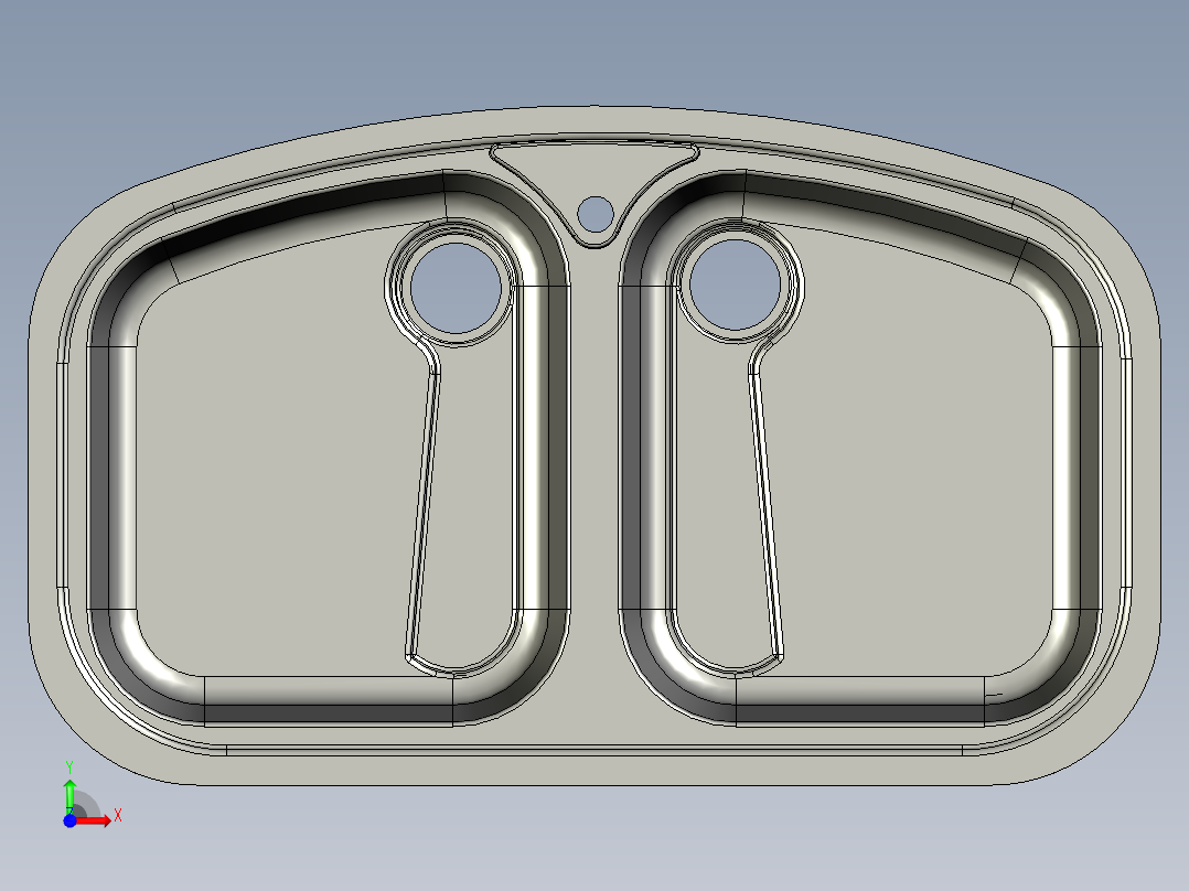 水槽、不锈钢水槽(119)前视图