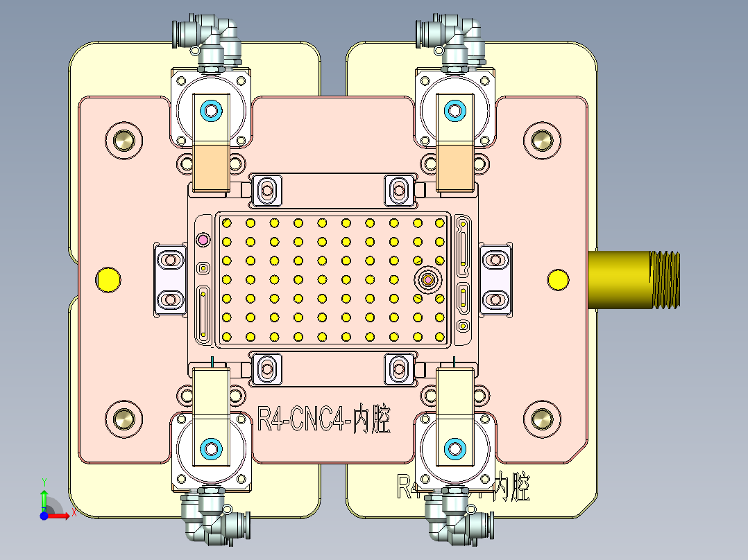 R4-笔记本CNC工装夹具三维模型CNC4-1026前视图