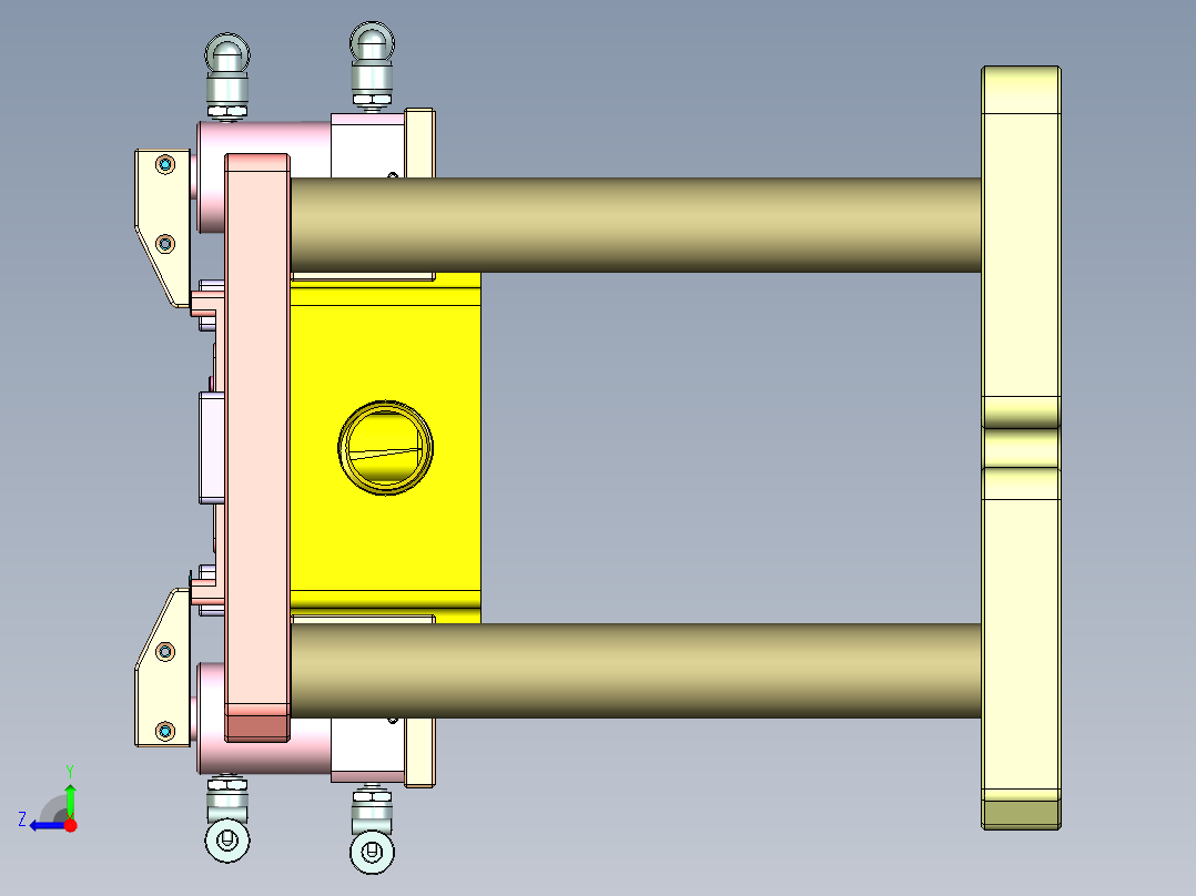 R4-笔记本CNC工装夹具三维模型CNC4-1026右视图
