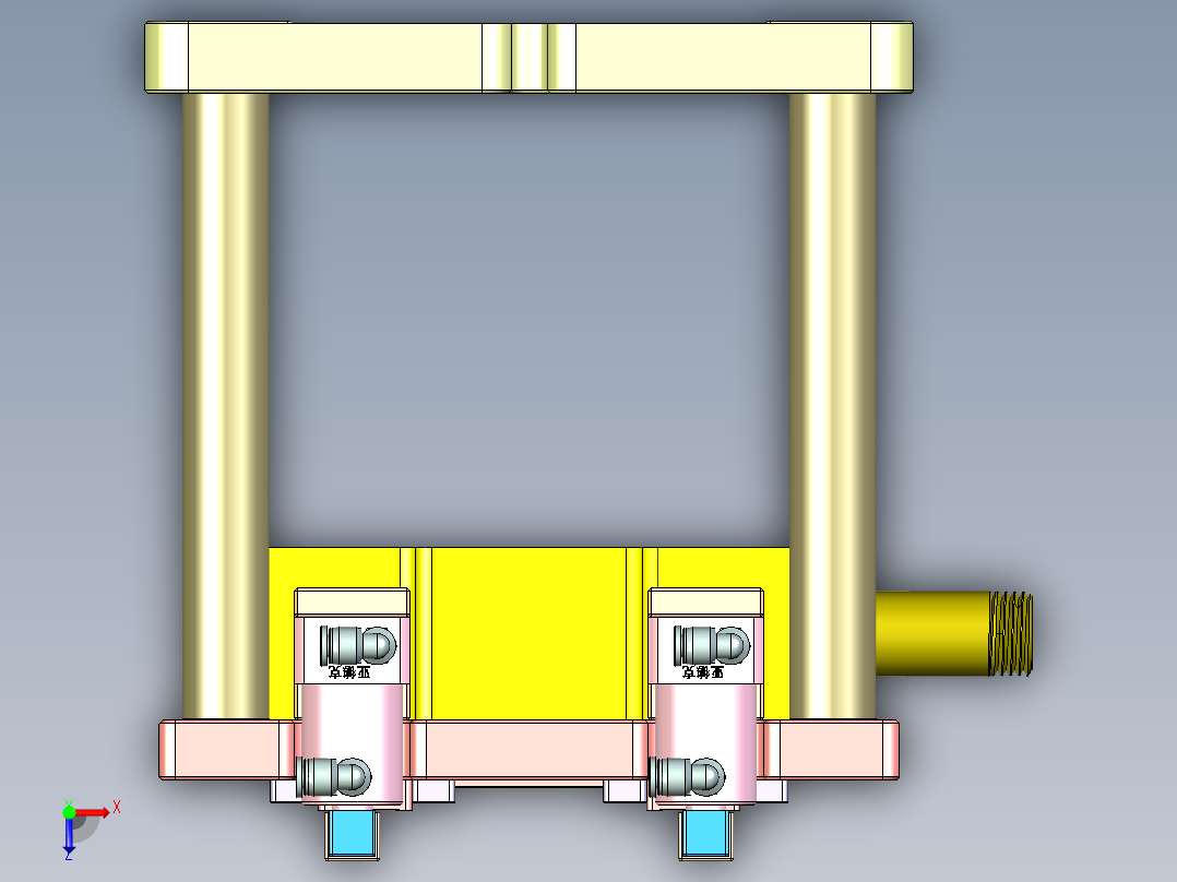 R4-笔记本CNC工装夹具三维模型CNC4-1026俯视图