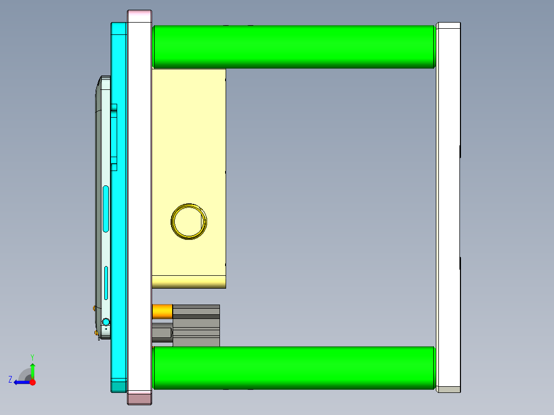 FONE-D笔记本CNC工装夹具三维模型-CNC6-1114右视图