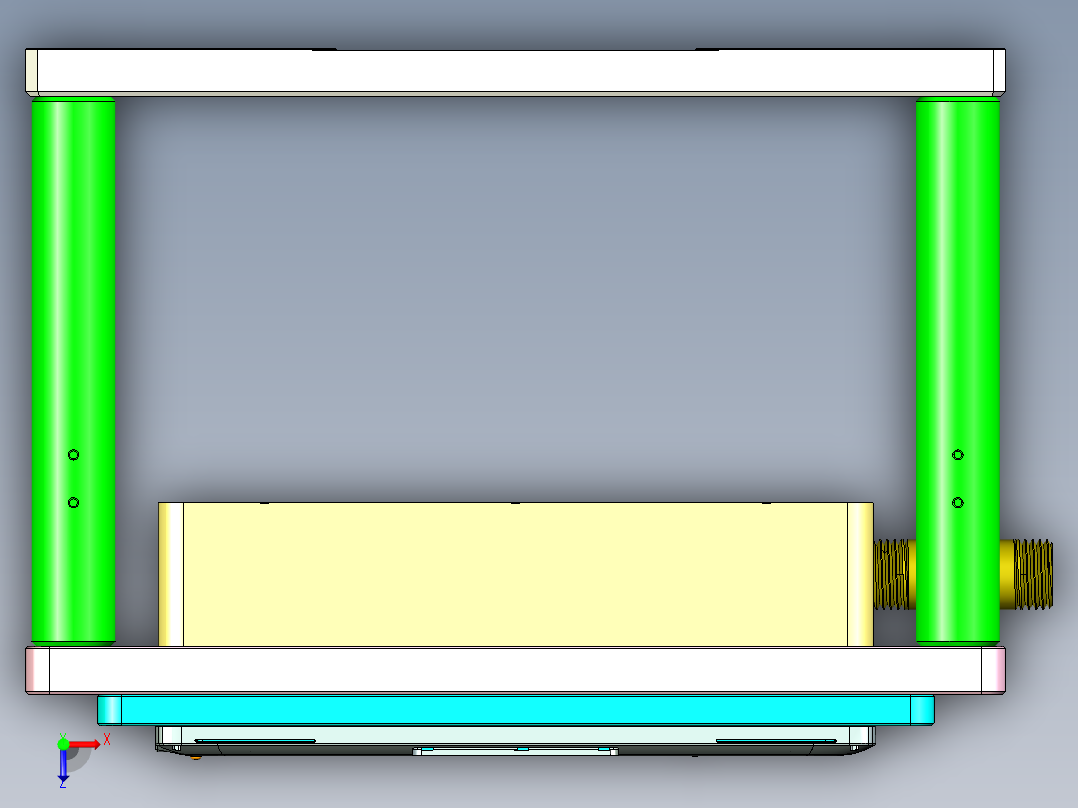 FONE-D笔记本CNC工装夹具三维模型-CNC6-1114俯视图