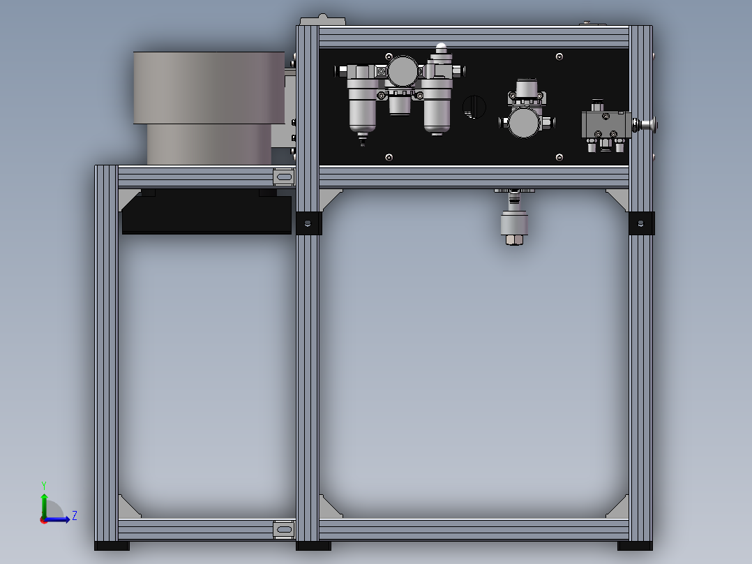 灯泡灯头自动铆压紧固设备sw18可编辑左视图