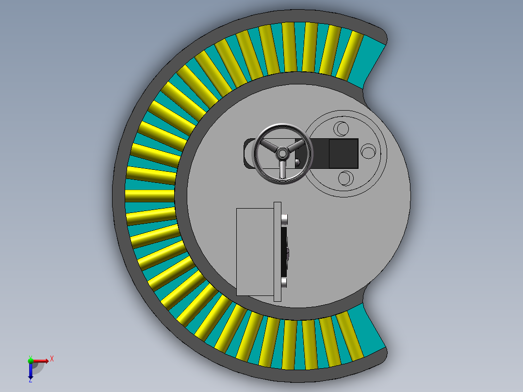 瓶盖自动压缩机sw17俯视图