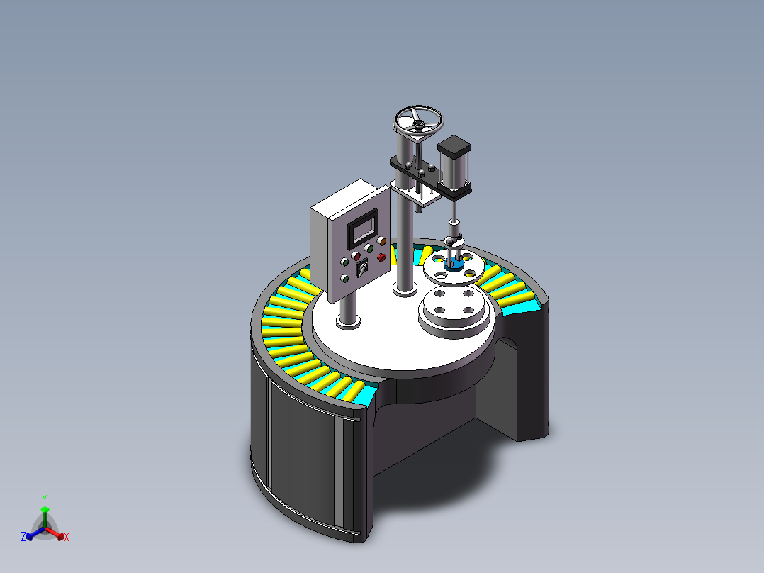 瓶盖自动压缩机sw17正等轴测图
