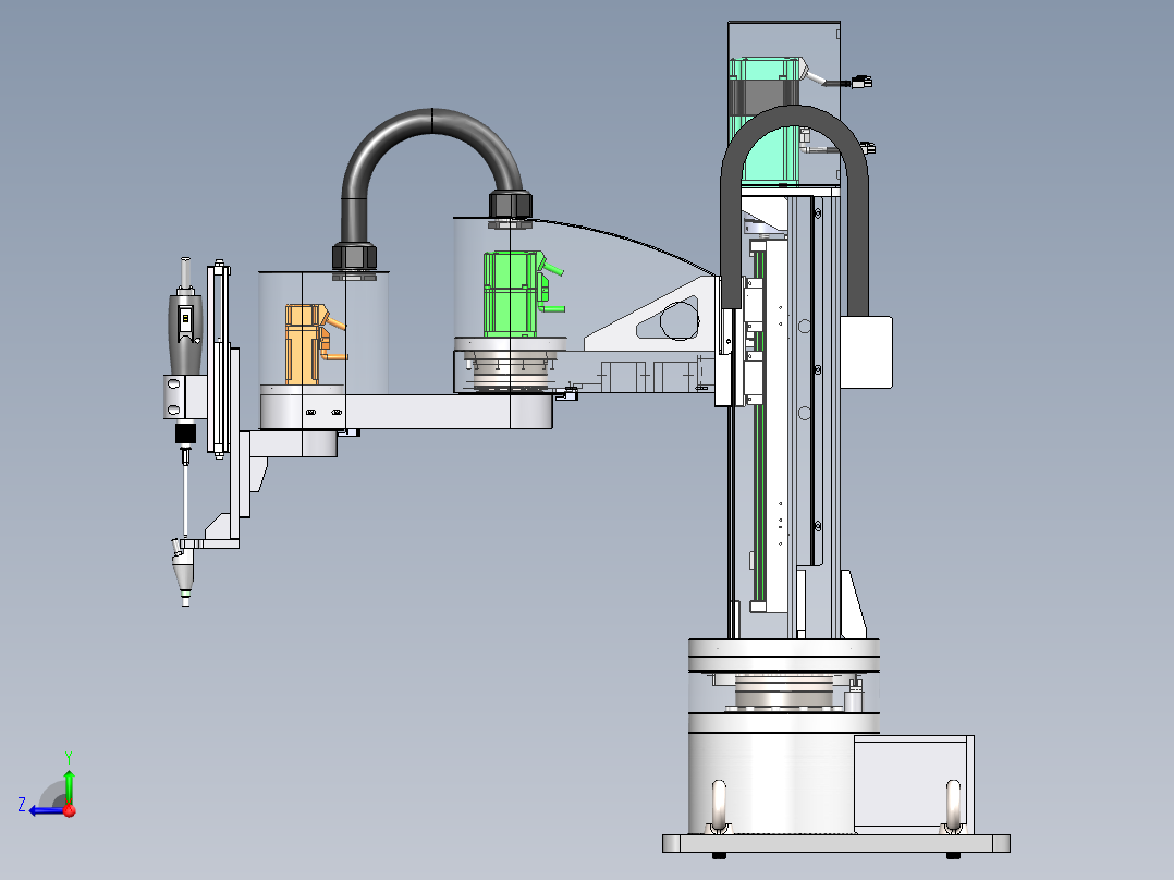 Scara-01工业机械臂sw14可编辑后视图