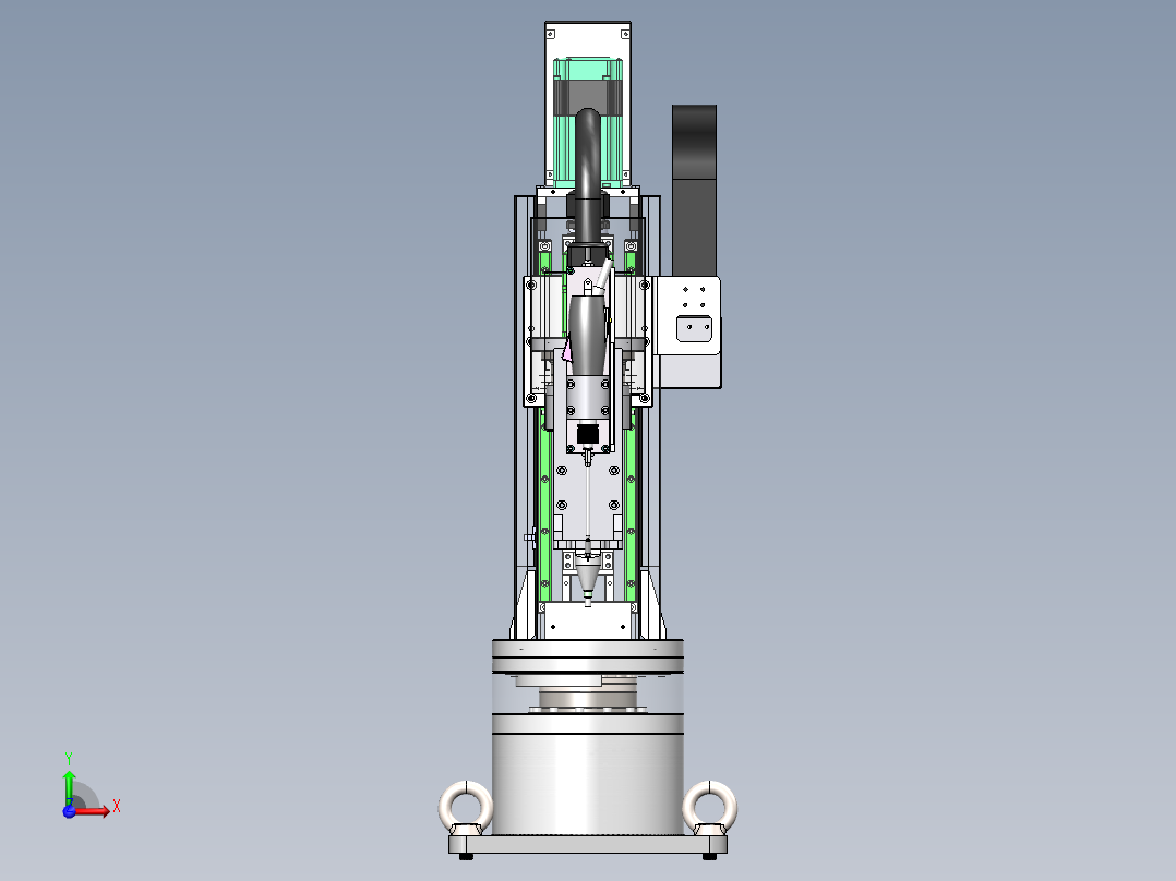 Scara-01工业机械臂sw14可编辑右视图