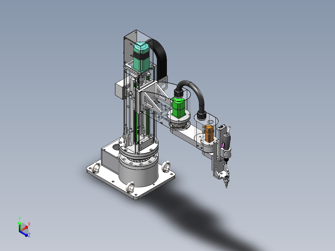 Scara-01工业机械臂sw14可编辑正等轴测图