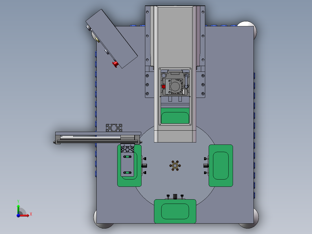 四工位转盘移印机sw20可编辑前视图