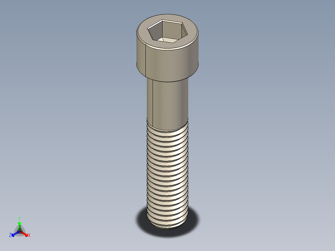 Screw_DIN_912_M12x55_A2.STEP公制内六角螺钉