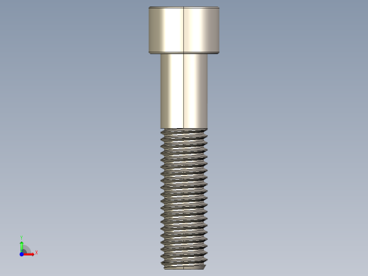 Screw_DIN_912_M12x55_A2.STEP公制内六角螺钉前视缩略图