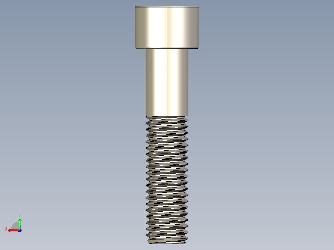 Screw_DIN_912_M12x55_A2.STEP公制内六角螺钉后视图