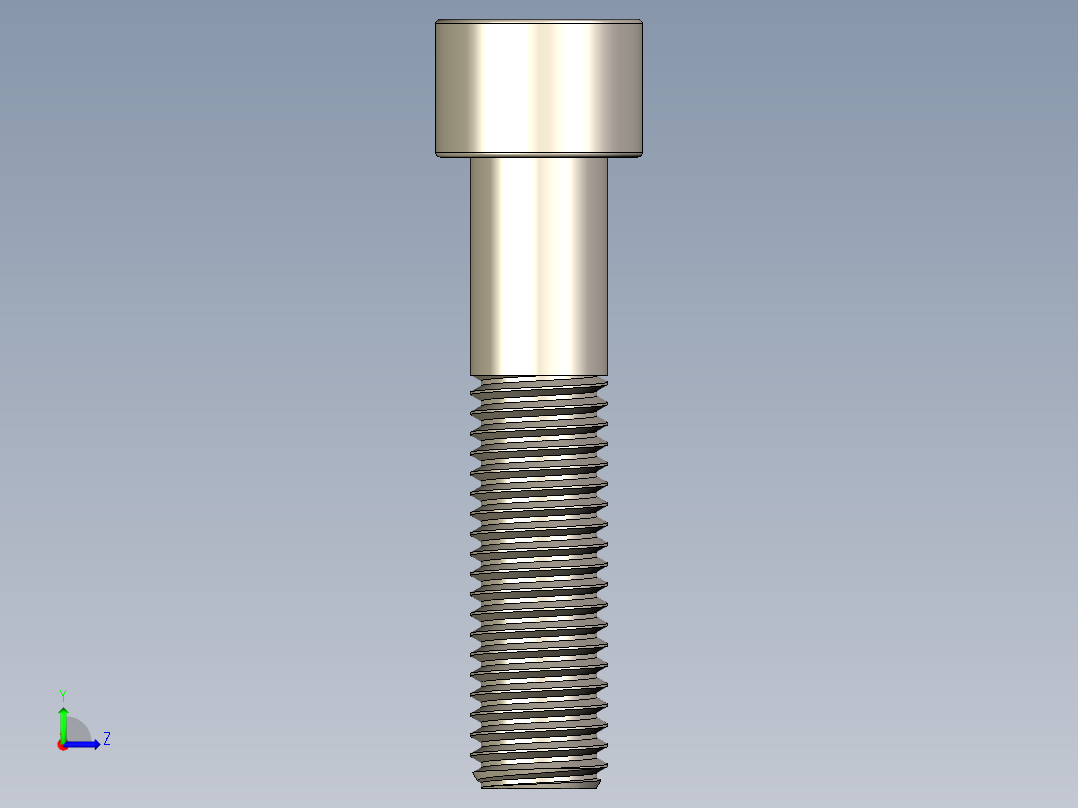 Screw_DIN_912_M12x55_A2.STEP公制内六角螺钉左视图