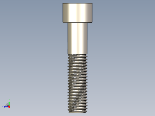Screw_DIN_912_M12x55_A2.STEP公制内六角螺钉右视缩略图
