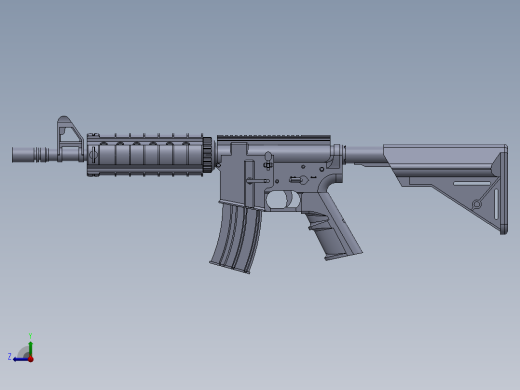 M4A4冲锋枪右视缩略图