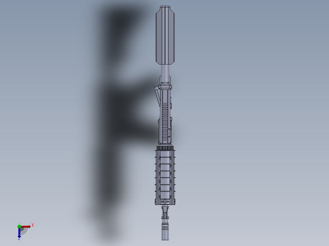 M4A4冲锋枪俯视图