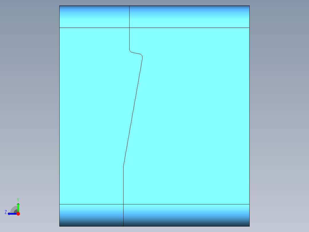 座椅配件塑料成型模具设计右视图