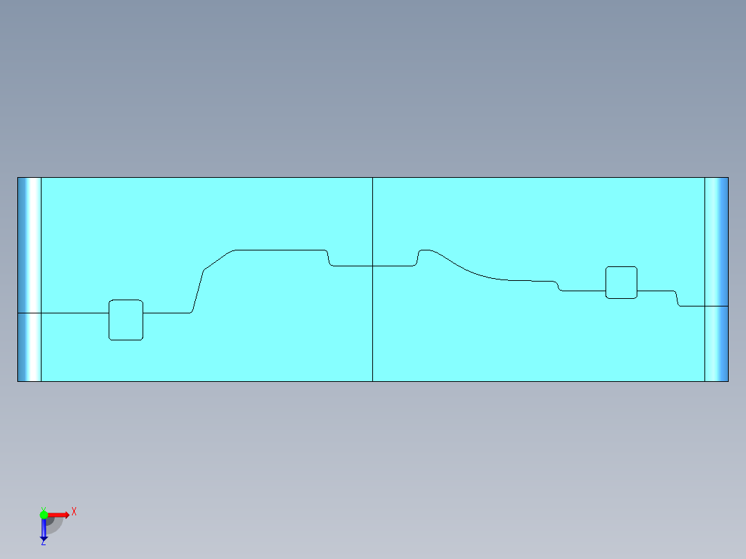 座椅配件塑料成型模具设计俯视图