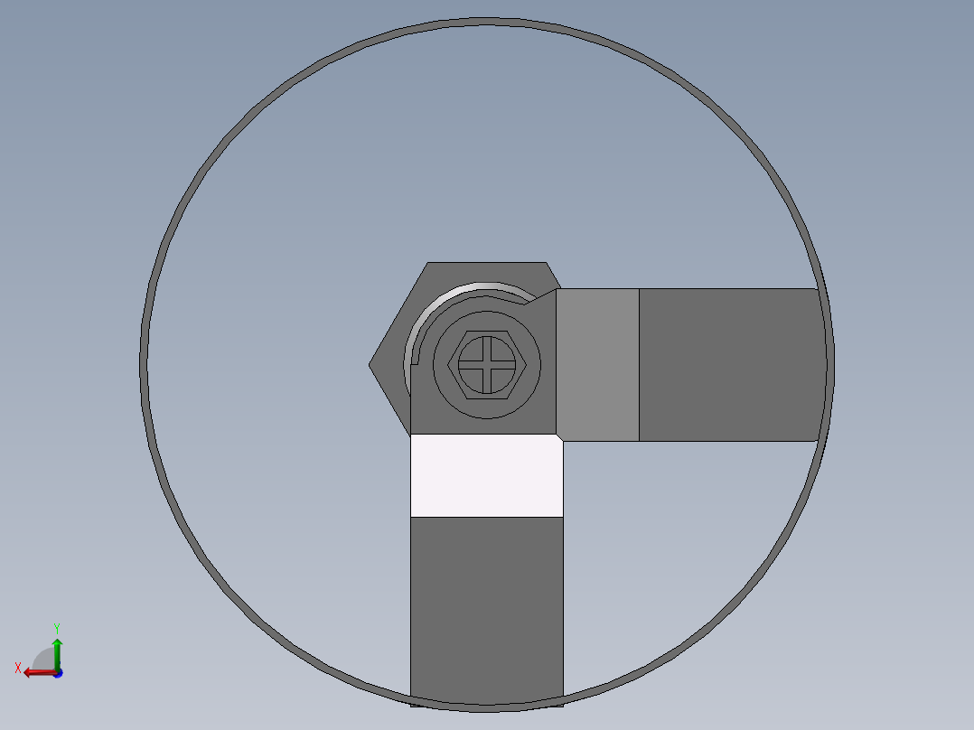 转舌锁(开孔尺寸φ22.5)后视图