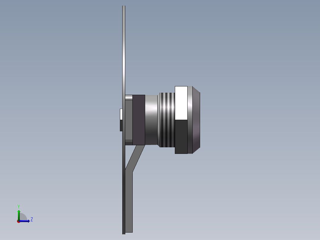 转舌锁(开孔尺寸φ22.5)左视图