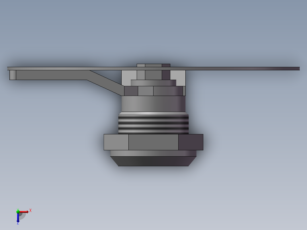 转舌锁(开孔尺寸φ22.5)俯视图
