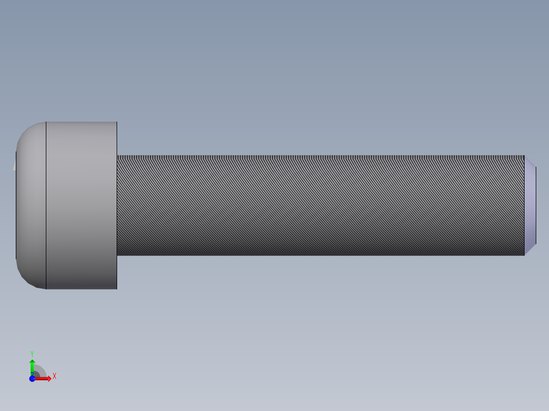 内六角圆柱头螺钉  M6×25前视图