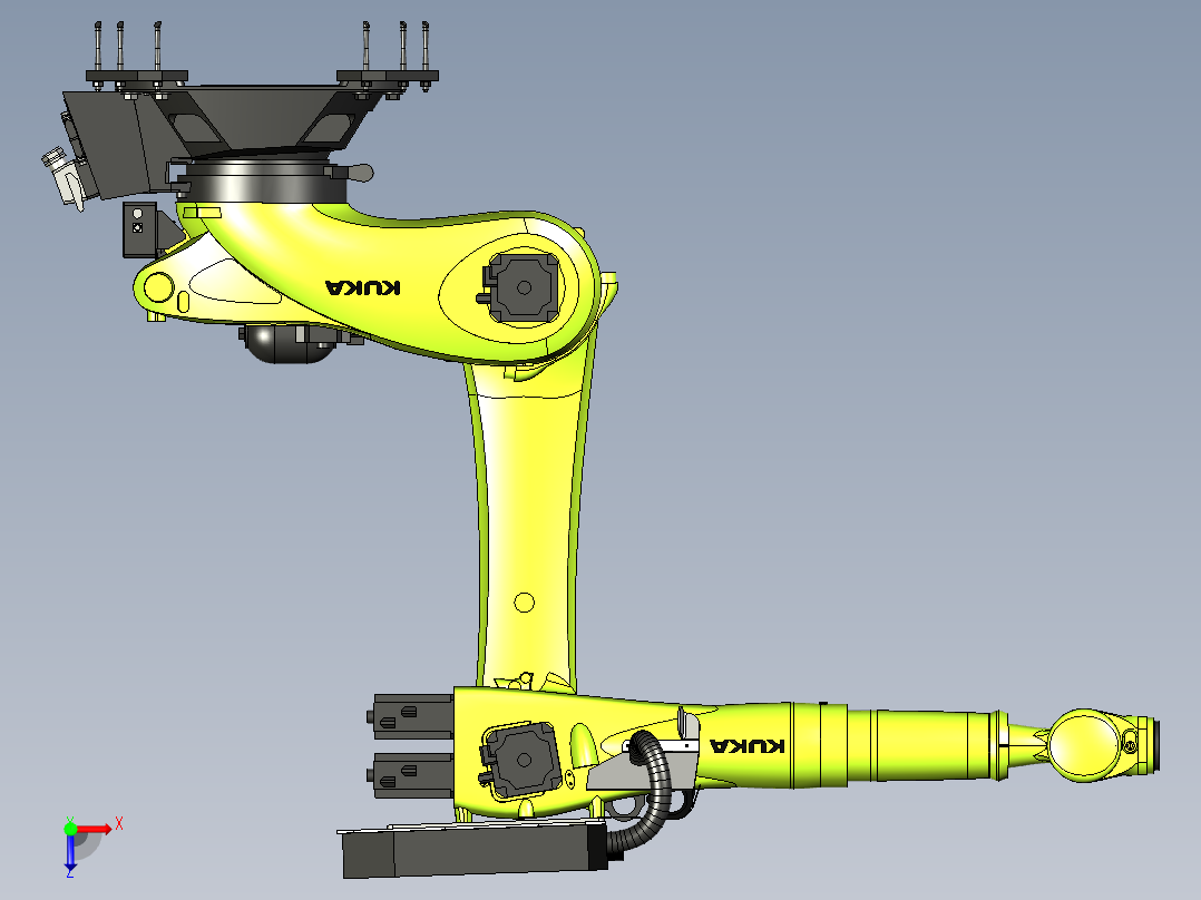 KUKA KR 90 R3700 prime K (KR QUANTEC prime)机器人俯视图