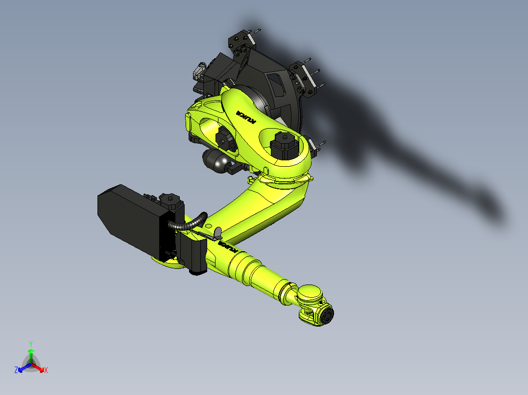 KUKA KR 90 R3700 prime K (KR QUANTEC prime)机器人正等轴测图