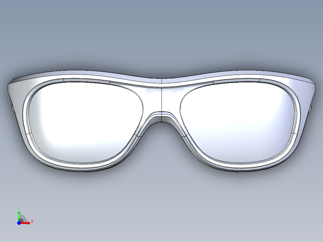 运动眼镜前视图