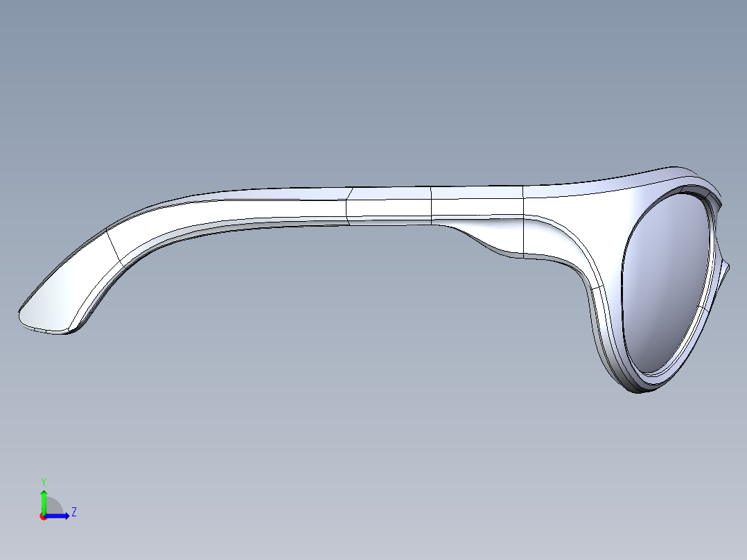 运动眼镜左视图