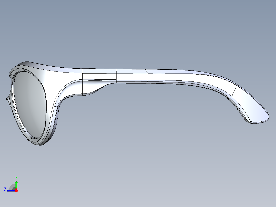 运动眼镜右视图