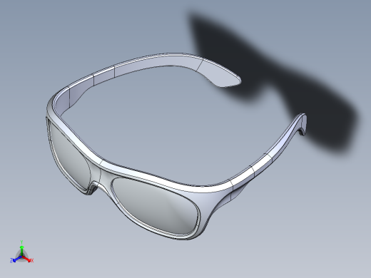 运动眼镜正等轴测缩略图