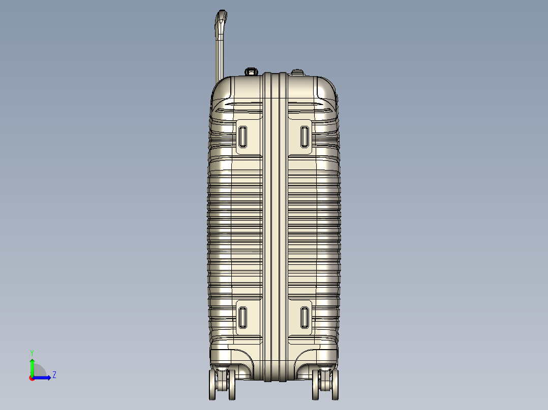 24寸横条纹拉杆箱左视图