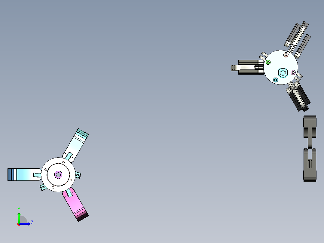 三爪式夹具左视图