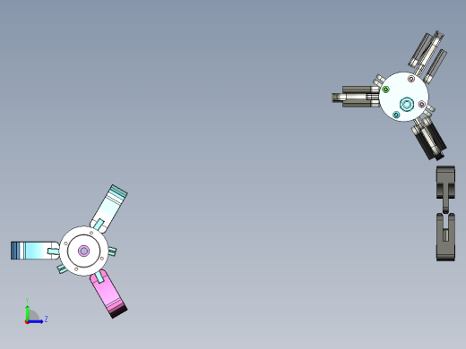 三爪式夹具左视缩略图