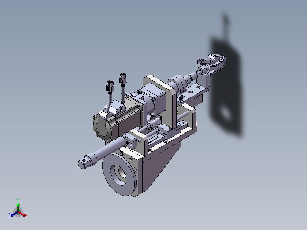 A9 伺服锁螺丝模组正等轴测图