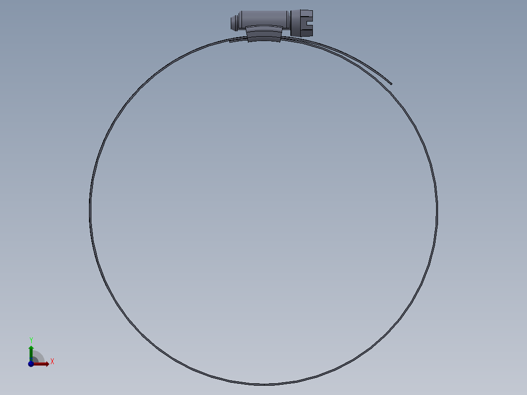 软管卡喉箍三维模型前视图