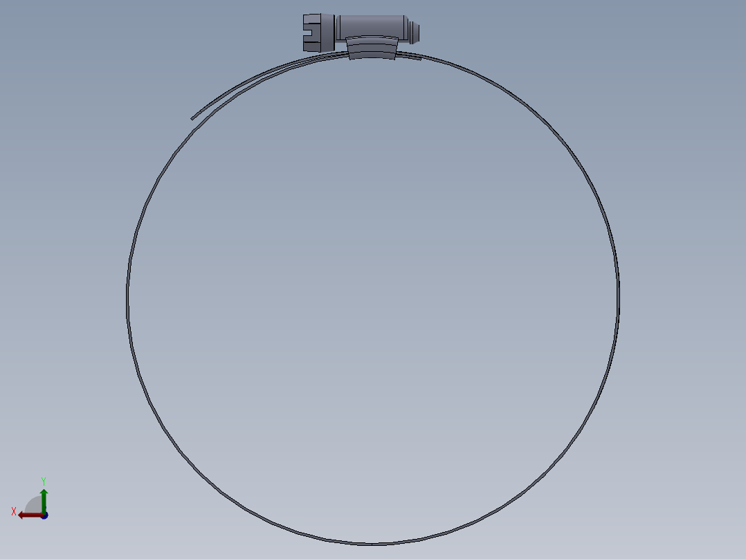 软管卡喉箍三维模型后视图