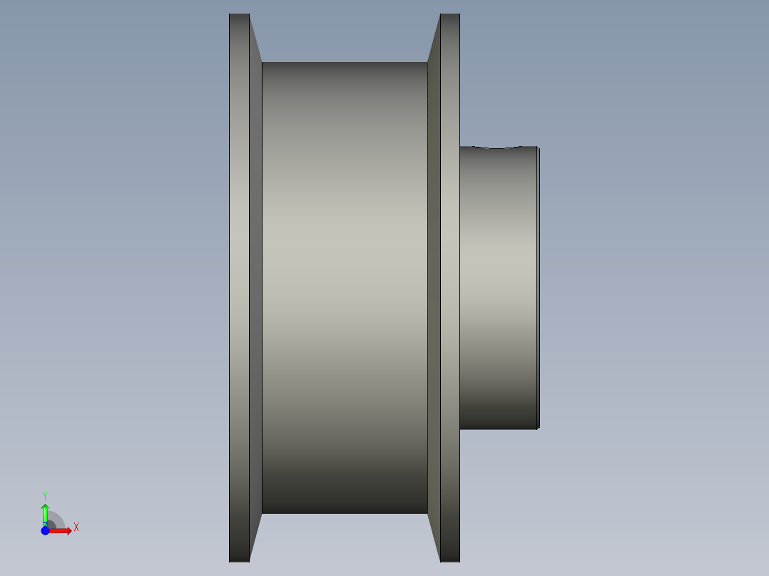 XL050同步轮C(24齿XL型带宽127mm)前视图