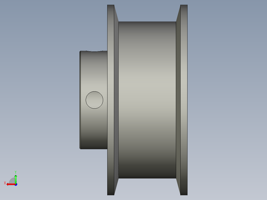 XL050同步轮C(24齿XL型带宽127mm)后视图