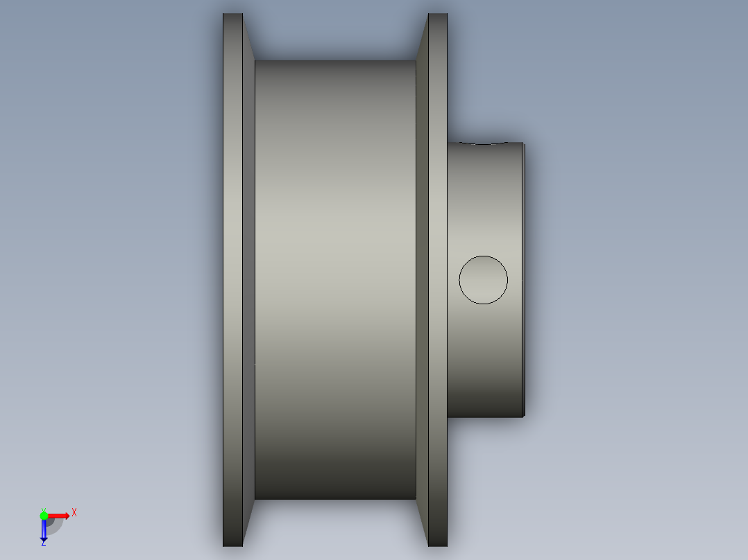 XL050同步轮C(24齿XL型带宽127mm)俯视图