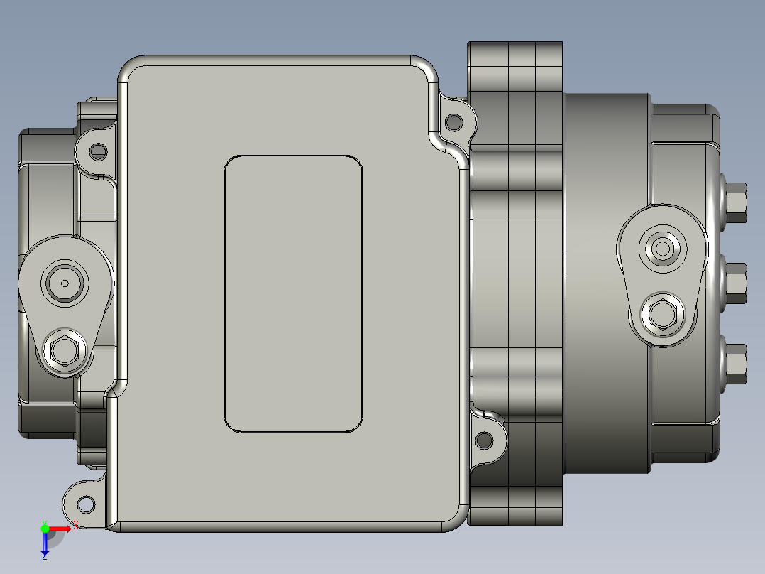 卡车车载空调压缩机俯视图