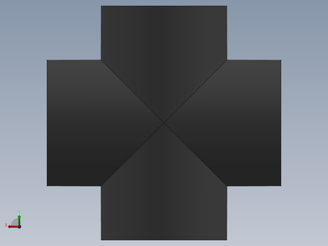 Cross DN150 PN10 U-PVC后视图