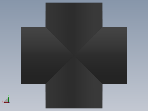 Cross DN150 PN10 U-PVC后视缩略图