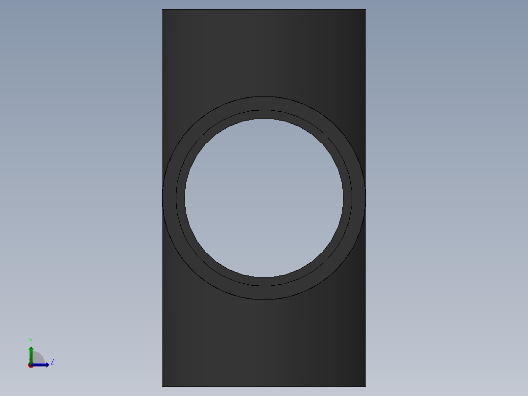 Cross DN150 PN10 U-PVC左视图