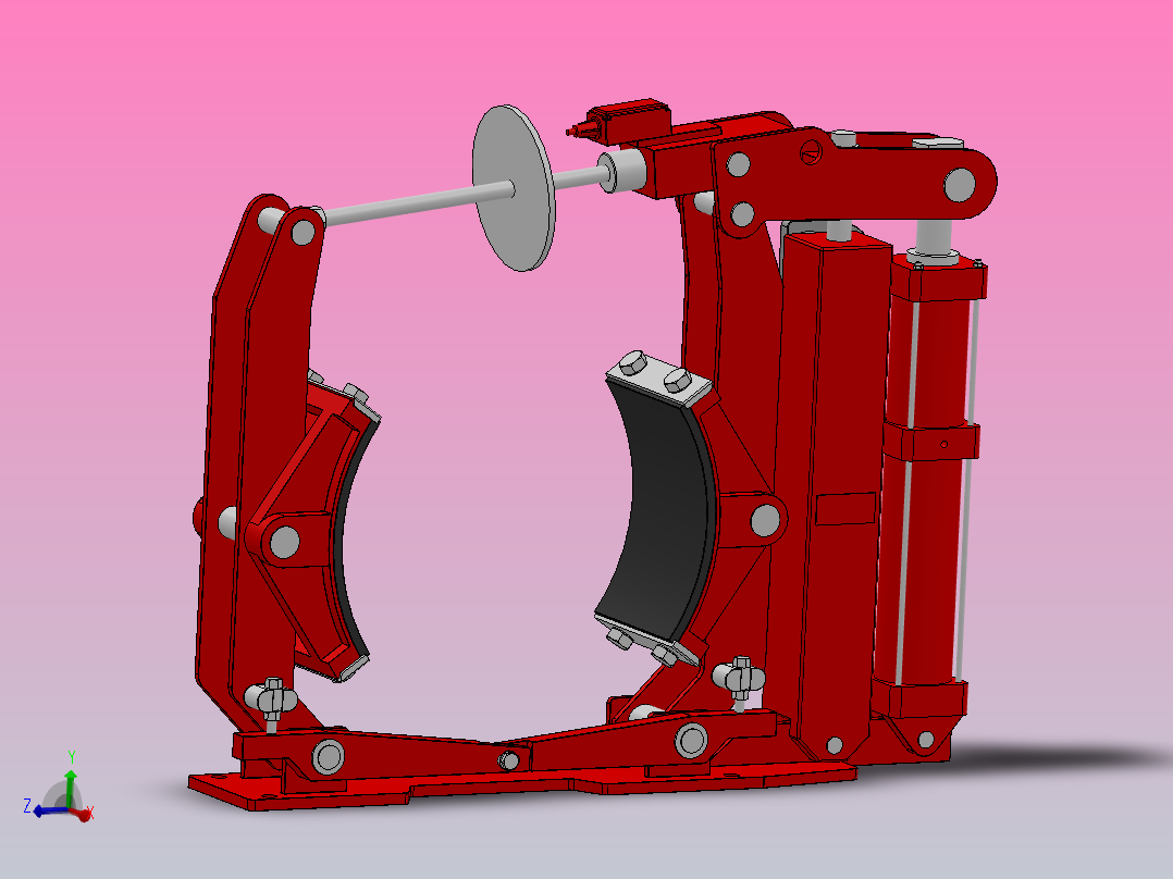 QWZ5系列气动鼓式制动器_QWZ5-710／80-HL.WL.WC主视图