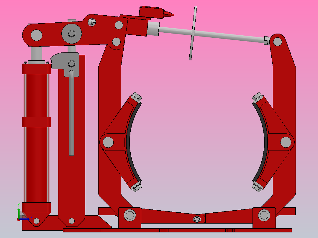 QWZ5系列气动鼓式制动器_QWZ5-710／80-HL.WL.WC左视图